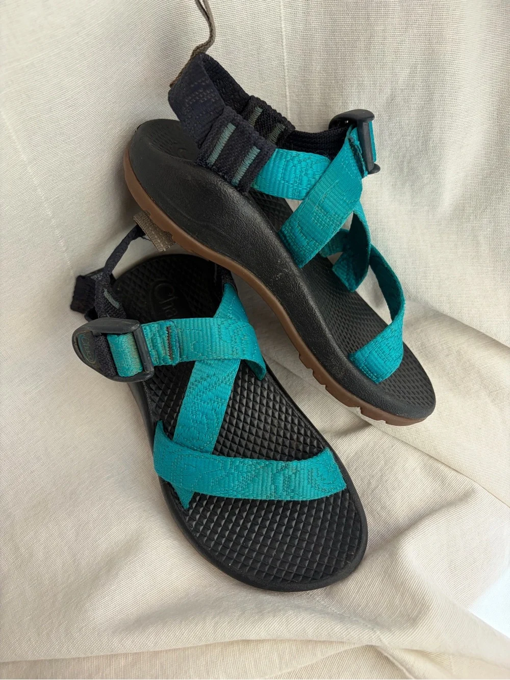 Chaco Kids Teal and Black Adjustable Outdoor Sandals